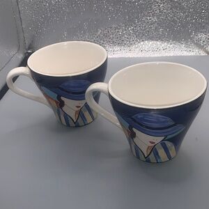 Lot of 2 Sango Cafe Paris #4914 Tea & Coffee Mugs